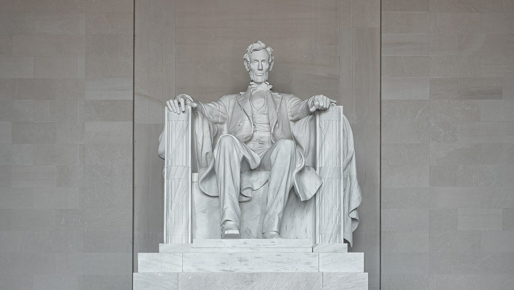 Statue of Abraham Lincoln at the Lincoln Memorial in Washington, D.C.